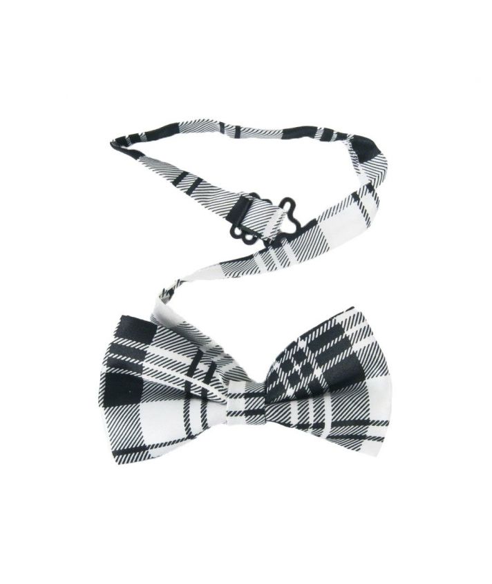 vlinderstrik met zwart witte streep