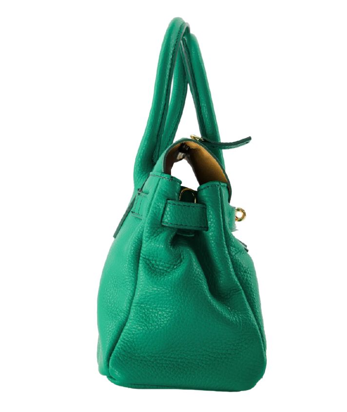Yara lederen handtas –Zeegroen