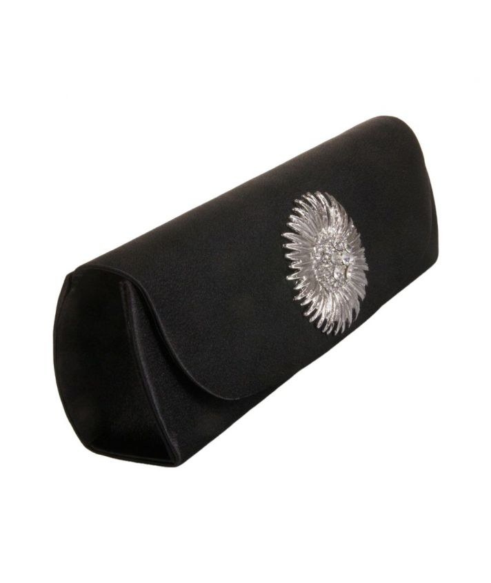 Zwart avondtasje met strass-zon