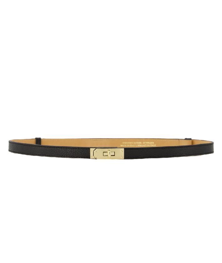 Luna leren riem in zwart