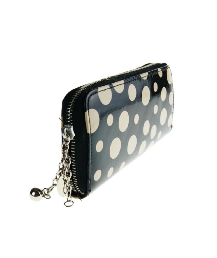 zip around portemonnee met polka dot
