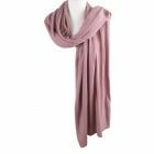 Kasjmier-blend sjaal/omslagdoek in donker-oudroze