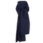 Kasjmier-blend sjaal in gemêleerd donkerblauw