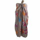 Taupe kleurige sarong met vlinder print