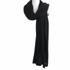 Kasjmier-blend sjaal/omslagdoek in zwart
