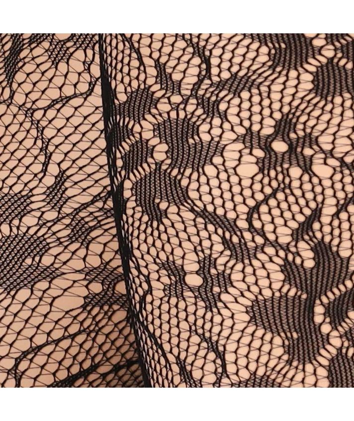 Zwarte kanten panty