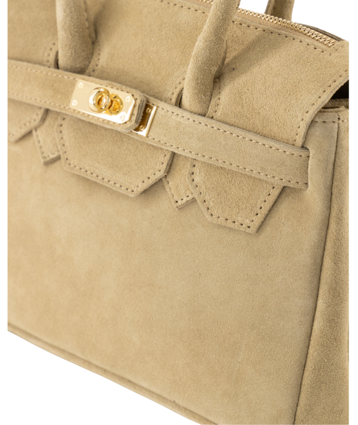 Jessa suède handtas in beige