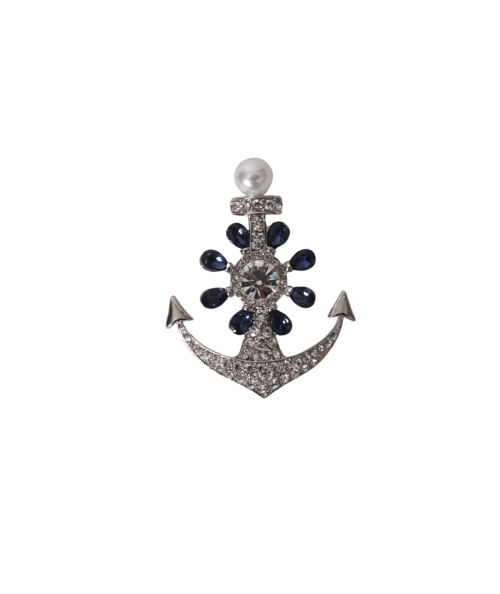 Anker broche met strass