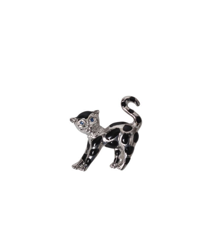 Luipaard broche in zilver