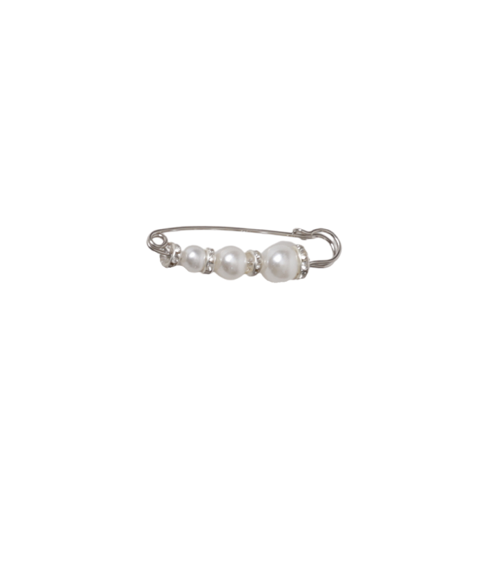 Broche speld met parels met strass