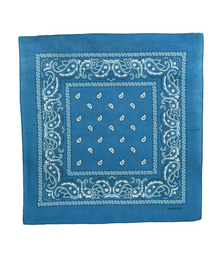 Bandana / boerenzakdoek met klassieke paisley print in donker turquoise