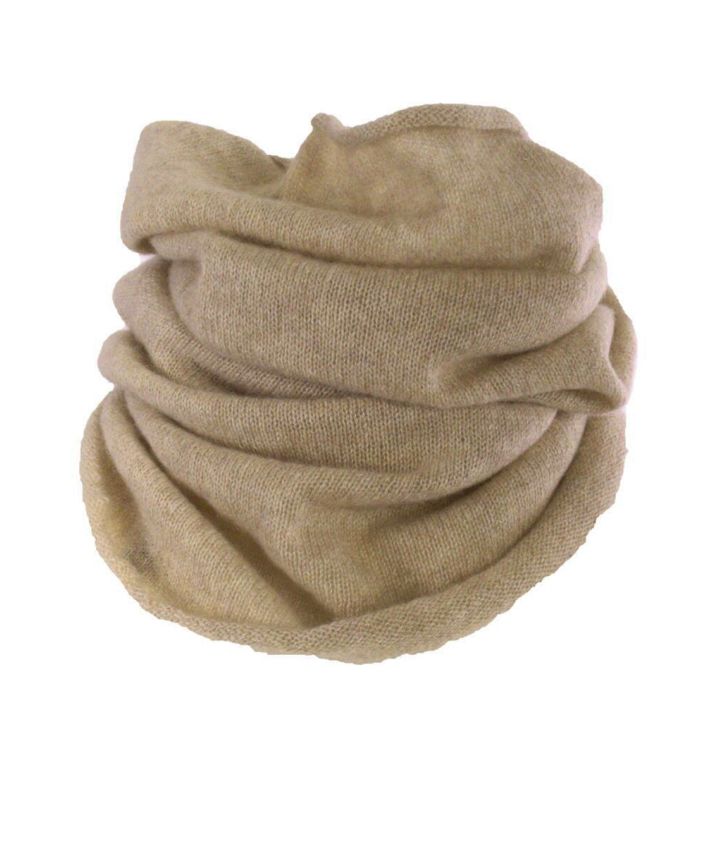 Colsjaal van 100% kasjmier in camel