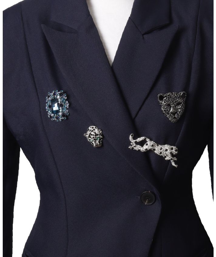 Elegante broche met strass