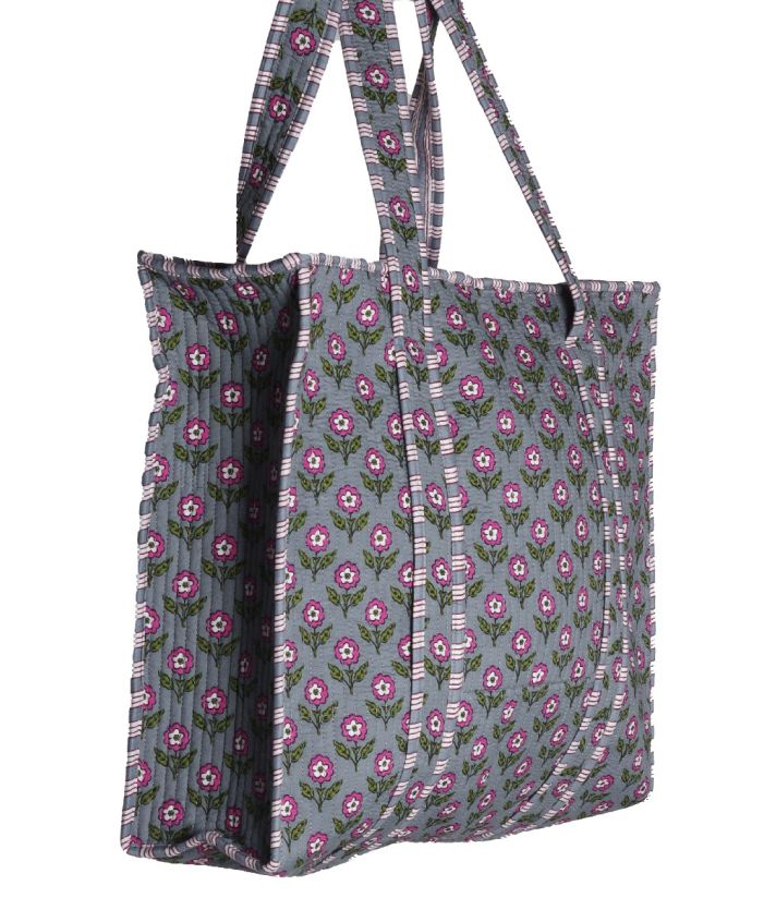 Gewatteerde shopper in de kleur donkergrijs