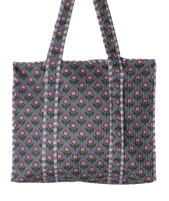 Gewatteerde shopper in de kleur donkergrijs