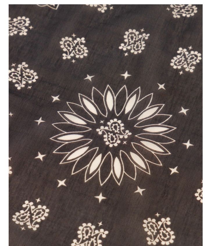 Zijde-blend bandana sjaal in donkerbruin