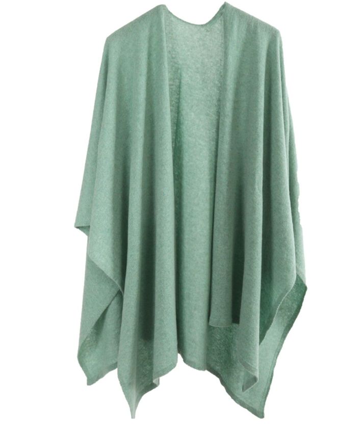 Omslagdoek van 100% kasjmier in blauw
