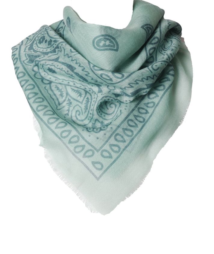 Klassieke bandana sjaal in mintgroen