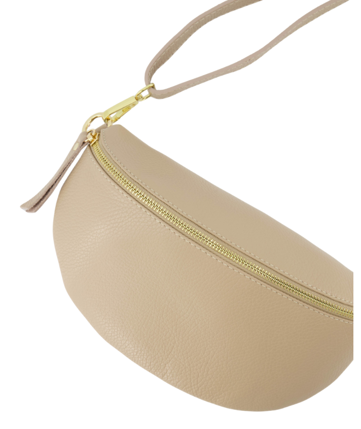 Juna lederen heuptas in taupe