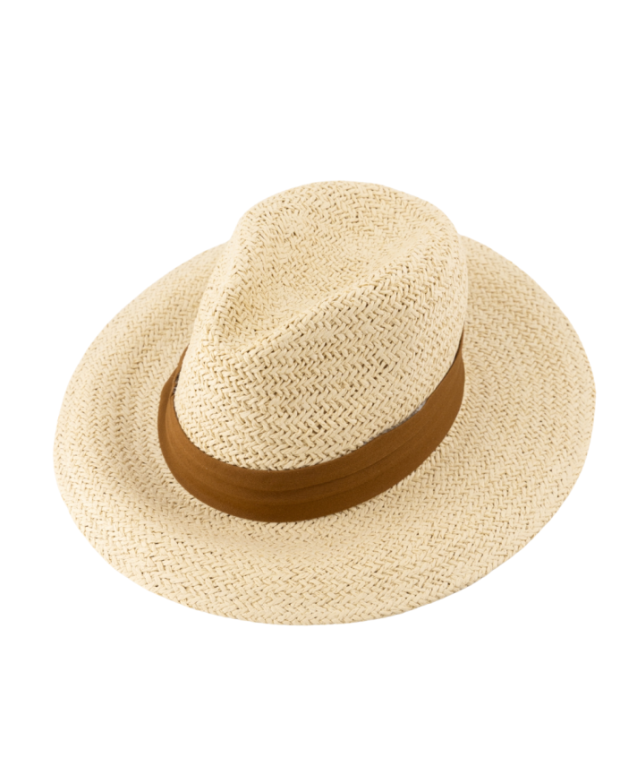 Mauritius raffia zomerhoed in bruin