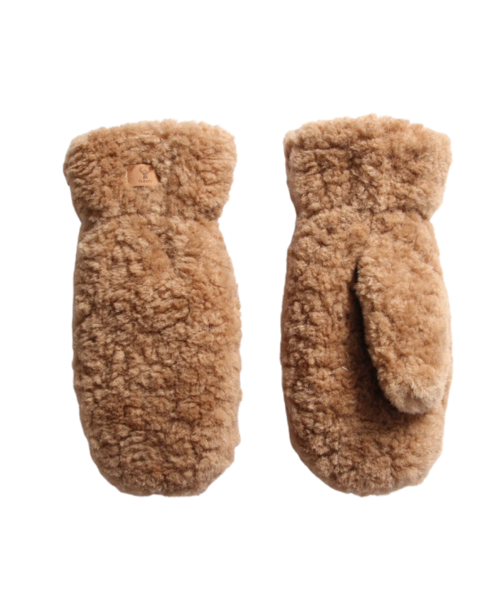 Teddy handschoenen in camel