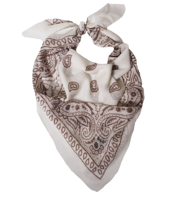 Klassieke bandana sjaal in ivoor