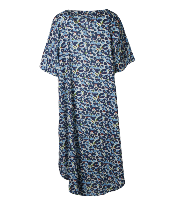 Lange katoenen kaftan met bloemenprint