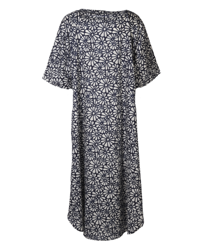 Lange katoenen kaftan met bloemenprint