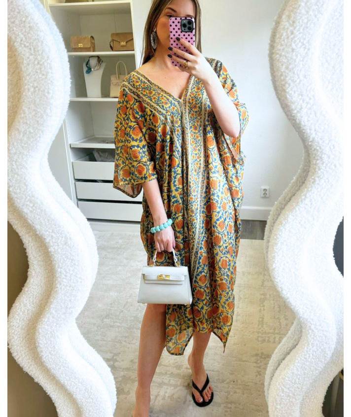 Kaftan met bloemenprint