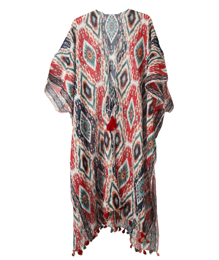 Luchtige katoenen kimono – Azteken print