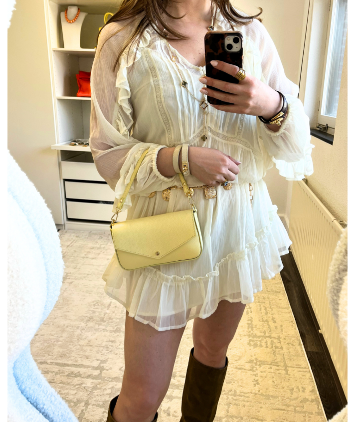 Kylie lederen clutch