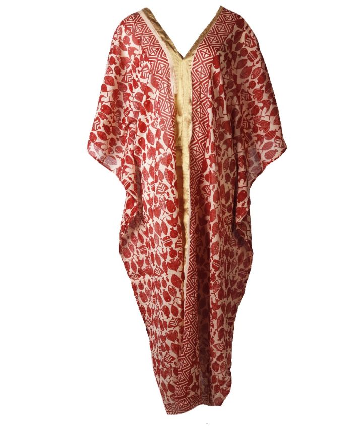 Lange katoenen 'Denise' kaftan 