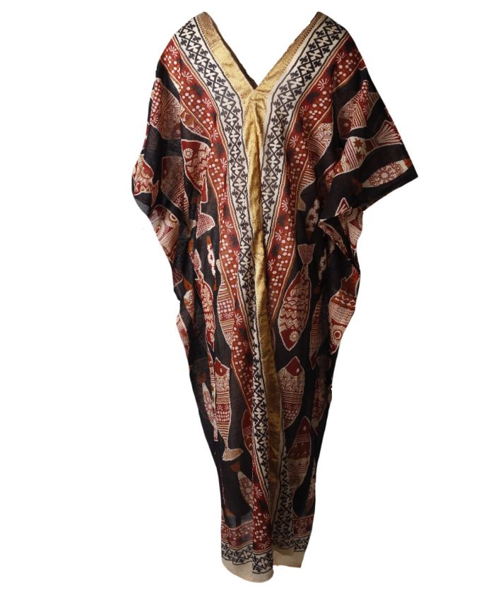 Lange katoenen 'Loreen' kaftan 