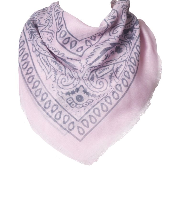 Klassieke bandana sjaal in lichtroze