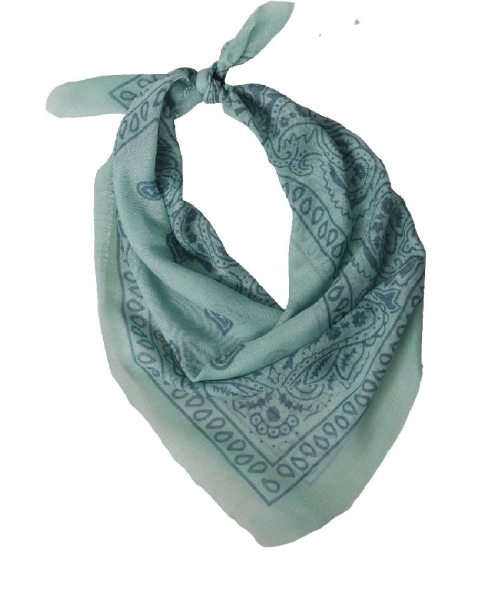 Klassieke bandana sjaal in mintgroen