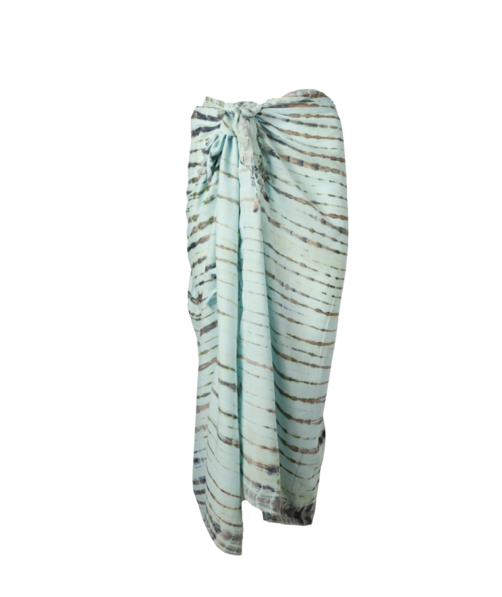 Sarong met tie-dye print in mintgroen
