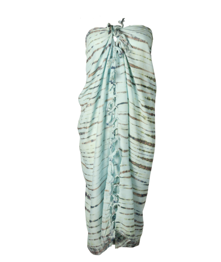 Sarong met tie-dye print in mintgroen