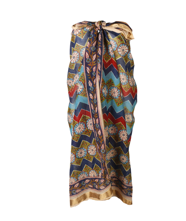 Sarong met zigzag print