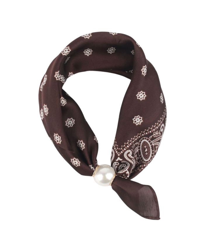 Bandana sjaaltje met parel sluiting