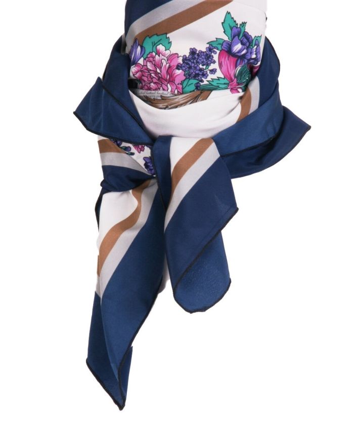 Vierkante sjaal met bloemenprint