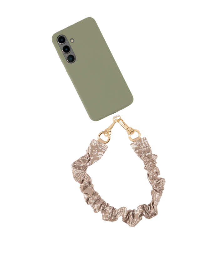 Bandana telefoonkoord in taupe