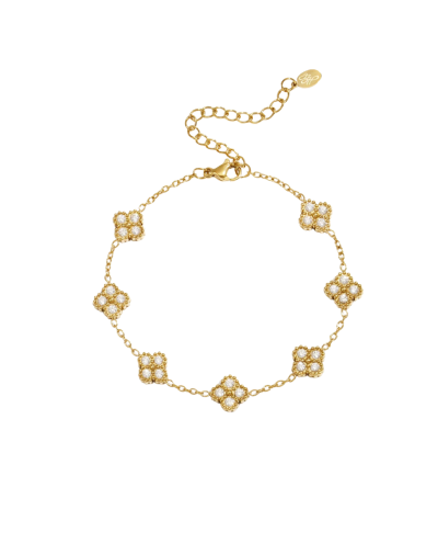 Klaver armband met strass