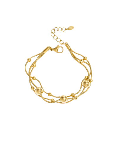 Armband met vergulde bolletjes