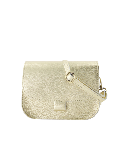 Claire metallic crossbody lederen tas