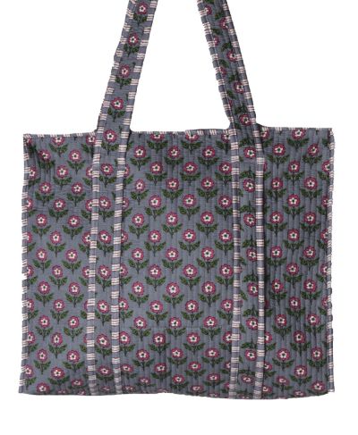 Gewatteerde shopper in de kleur donkergrijs