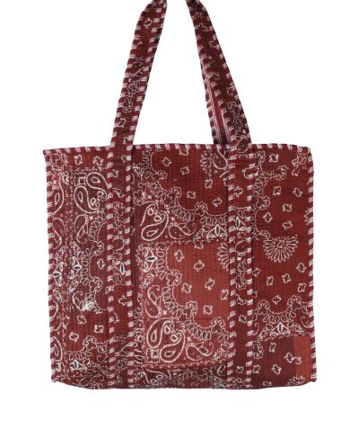 Gewatteerde shopper tas met bandana print