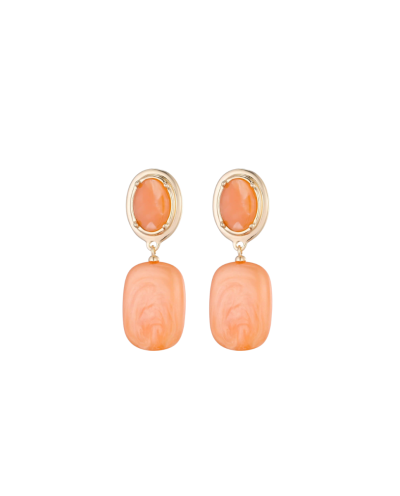 Oorbellen met marmerlook hanger