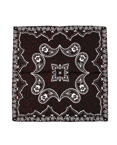 Satijn bandana sjaaltje met luipaardprint
