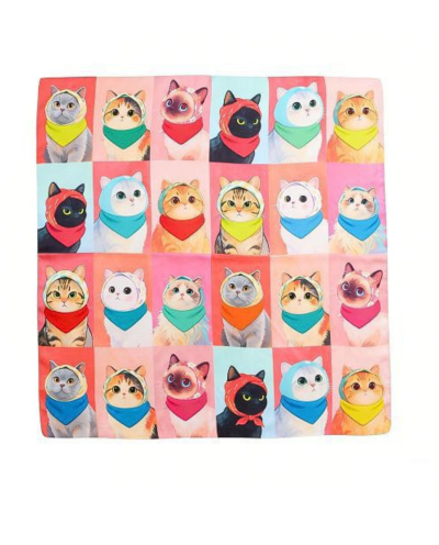 Sjaaltje met kattenprint
