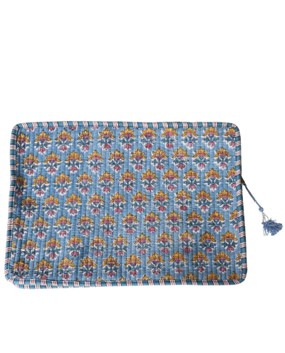 Gewatteerde laptophoes in blauw